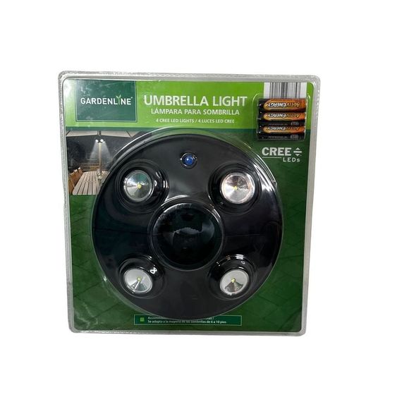 Gardenline Clamp On Umbrella Light Black 4 Led Lights - Picture 5 of 7